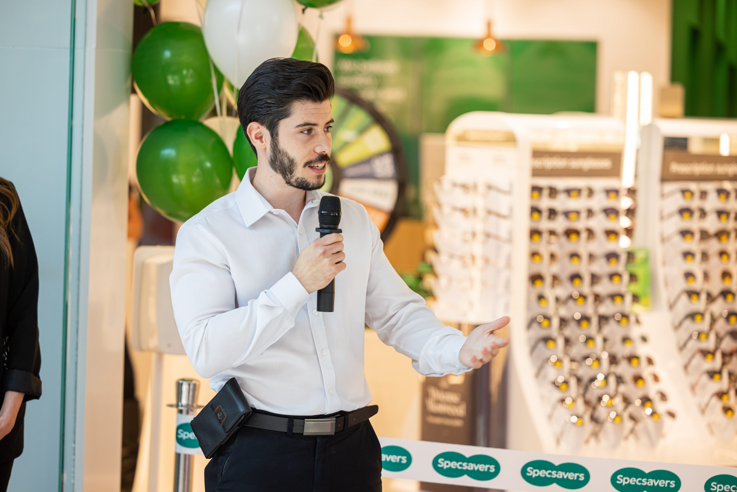 Dr. Buzea at the opening of his Specsavers store and independent clinic at Southcentre Mall in Calgary, AB.